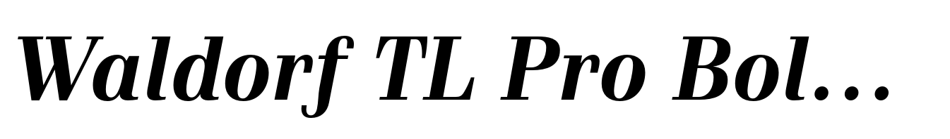 Waldorf TL Pro Bold Italic